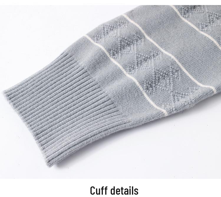 Spring 2026 Knit Top Set: Long Sleeve Loose Fit for Middle-aged & Elderly Women