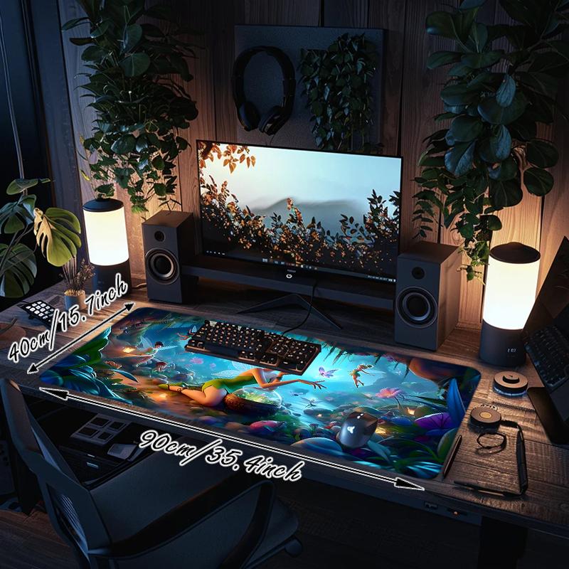 1Pc Forest Adventure Gaming Mouse Pad Keyboard Desk Mat Non-slip Rubber Lock Edge Waterproof Computer Mousepad for Office Home Decor S1335