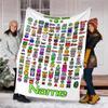 Gepersonaliseerd Custom Naam Deken - Geometry Dash Print Design, Deken voor Bank, Bed, Reizen, Kamperen - Zacht en Warm, Geweldig Cadeau