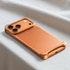 Luksusowe pomarańczowe matowe etui bez ramki typu Shield na iPhone 17 Pro Max 17 Pro Metalowe przyciski Miłe w dotyku Wstrząsoodporne etui