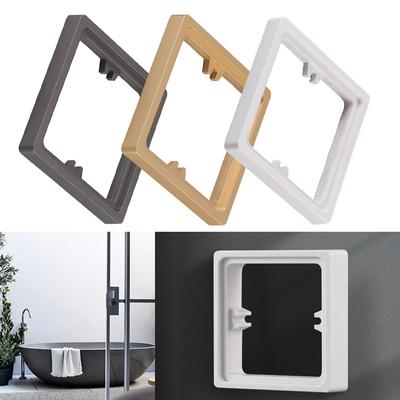 2pc Single Socket Spacer Square Spacer 10mm Square Spacer Frame Grey Box Plate Single Socket Light Switch Spacer For Living Room