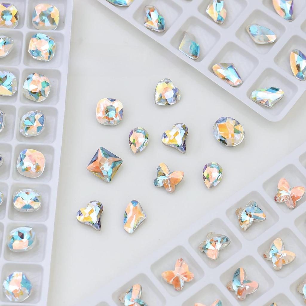 K9 Мигающее Белое Сердце-Бриллиант и Топор Украшение для Нейл-Арта