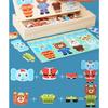 Kids Wooden Educational Early Education Cartoon Animal Dress Up Jigsaw Puzzle Toy