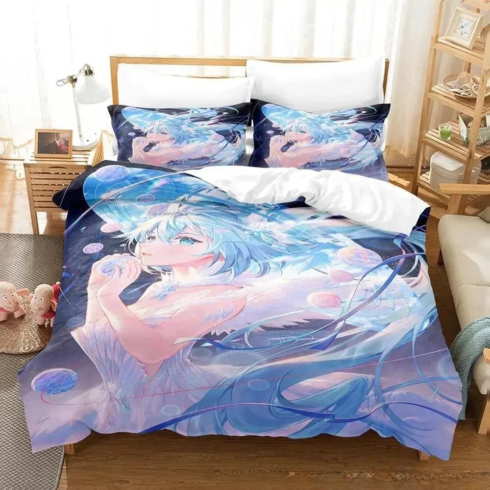 Idol Singer Bedding Set Single Twin Full Queen King Size Bed Set Adult Kid Bedroom Duvet Cover Sets 3D Print  Love Live!
