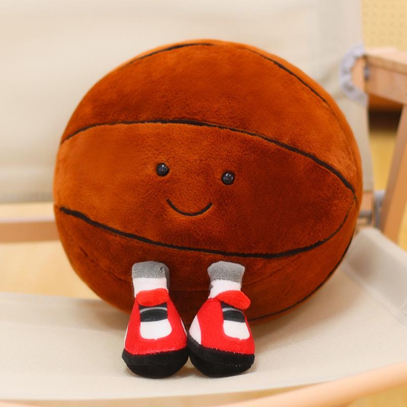 Badminton Baseball Table Tennis Football Basketball Keychain School Bag Pendant Plush Doll