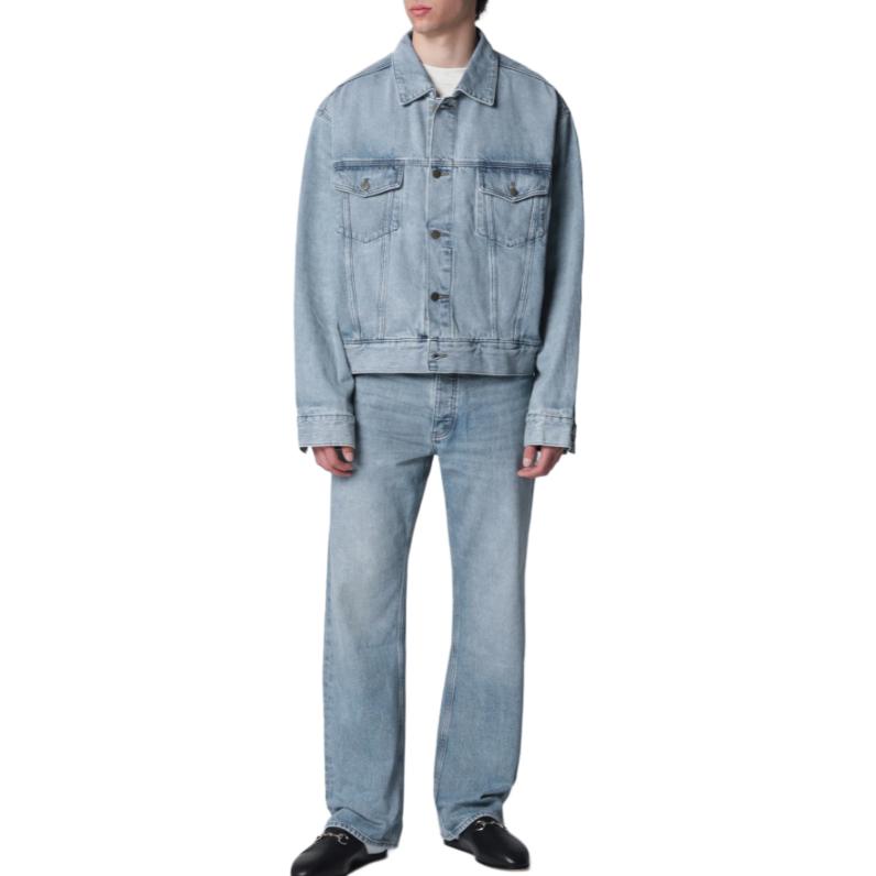 Fear of God Essentials Classic Denim Jacket Classic Blue Unisex Outerwear 202SP264431F