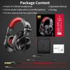 OneOdio A71 Wired Headphones High-Resolution Monitor DJ Closed-Back Dual-Port Red with In-Line Microphone for Gaming Music Recording Phone Calls