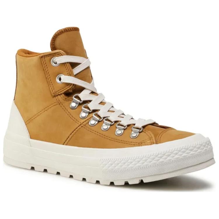 Converse Ctas Street Hiker Hi Comfortable Simple Non-Slip Wear-Resistant High-Top Skate Shoes Men Sneakers Brown 153667C