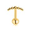 ASTM F136 G23 Titanium Snake Bee Drop Threadless Piercing Moon Cross Push In Labret Stud Flower Leaf Pin Daith Conch Earring 16G
