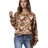 Women's Casual Shirts Long Sleeve Tops Button Up V Neck Loose Knit Fall Favorites For Women