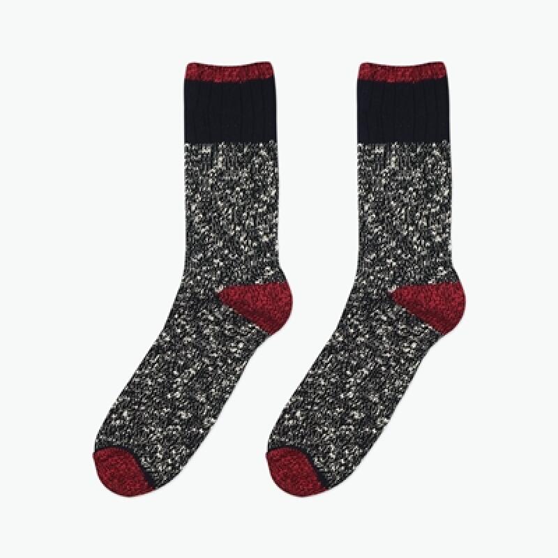 Men s Winter Bocashi Knit Socks - Mixed Red mixed red