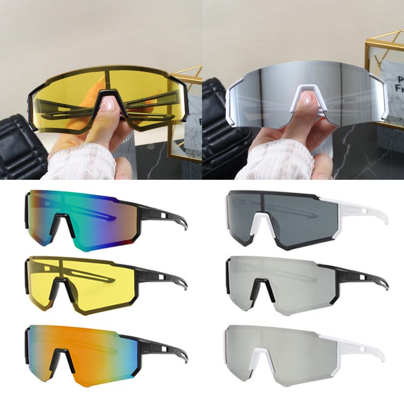 6pcs Unisex Fashion Sunglasses Outdoor Sports Square Large Frame Designer Goggles Simple Style Sun Glasses