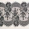 Floral Lace Table Runner French Sheer White Black Tulle Rectangle Wedding Bridal Shower Party Dining Table Cover Kitchen Supply