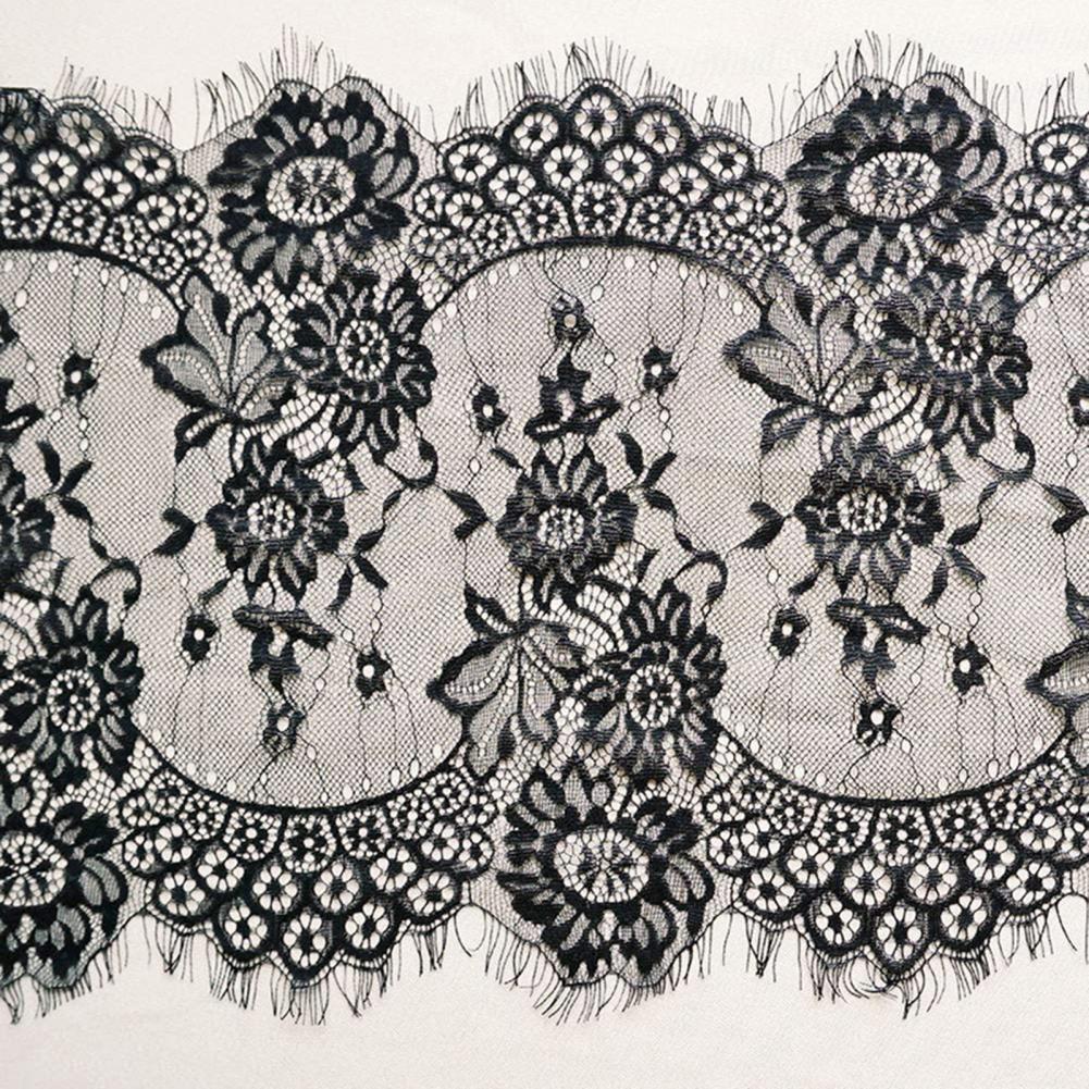 Floral Lace Table Runner French Sheer White Black Tulle Rectangle Wedding Bridal Shower Party Dining Table Cover Kitchen Supply