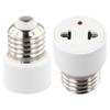 E27 Lamp Base To USEU Socket Adapter Converter for Light Fixtures with Compact ABS Build and Wide Voltage Compatibility