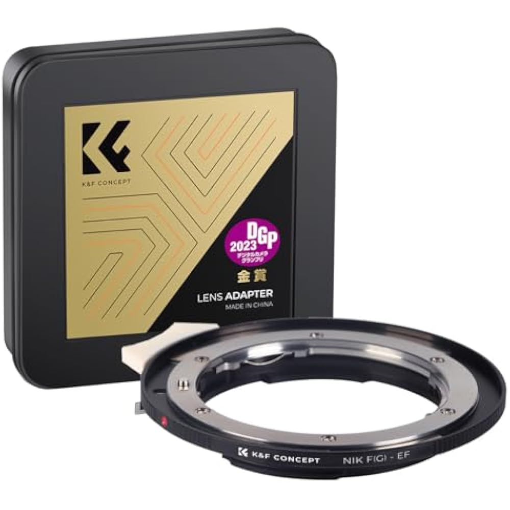 K&F CONCEPT Nikon Compatible F (G Type) Lens Adapter, Canon Compatible, EF Mount Conversion, Niko...