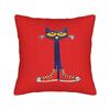 Cute Kitten Petes the cat   Square Pillow Cases  Cushion Cover Awesome Zipper Decor Throw Pillow Case Cover for Living Room