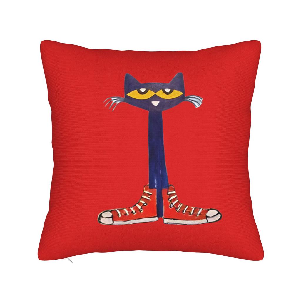 Cute Kitten Petes the cat Square Pillow Cases Cushion Cover Awesome Zipper Decor Throw Pillow Case Cover for Living Room