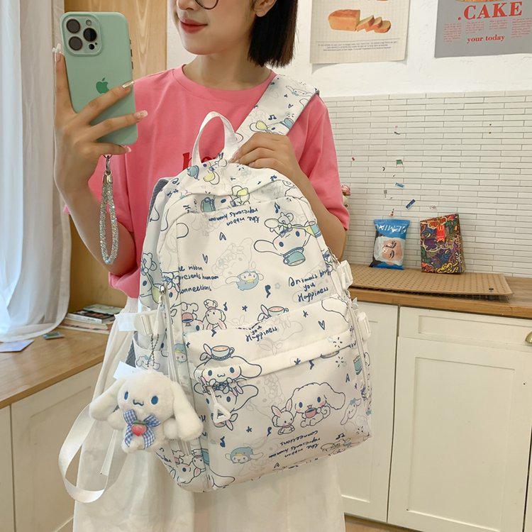 Hello Kitty Graffiti Backpack - Cute, Lightweight, Versatile, Large Capacity for Junior and High School Students