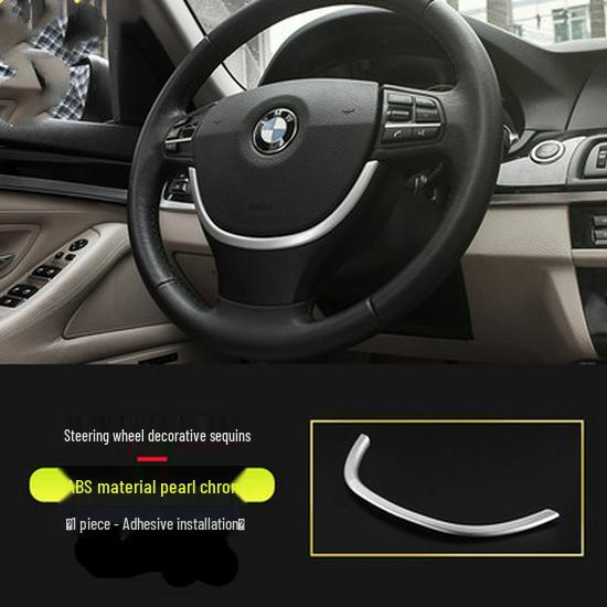 BMW 5 Series GT Interior Modification: Center Console Vent & Window Lift Handle Bright Strip Stickers for 528 535i.