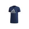 adidas T Shirts Men's Blue Crew Neck Moderate Straight Fit CV4508