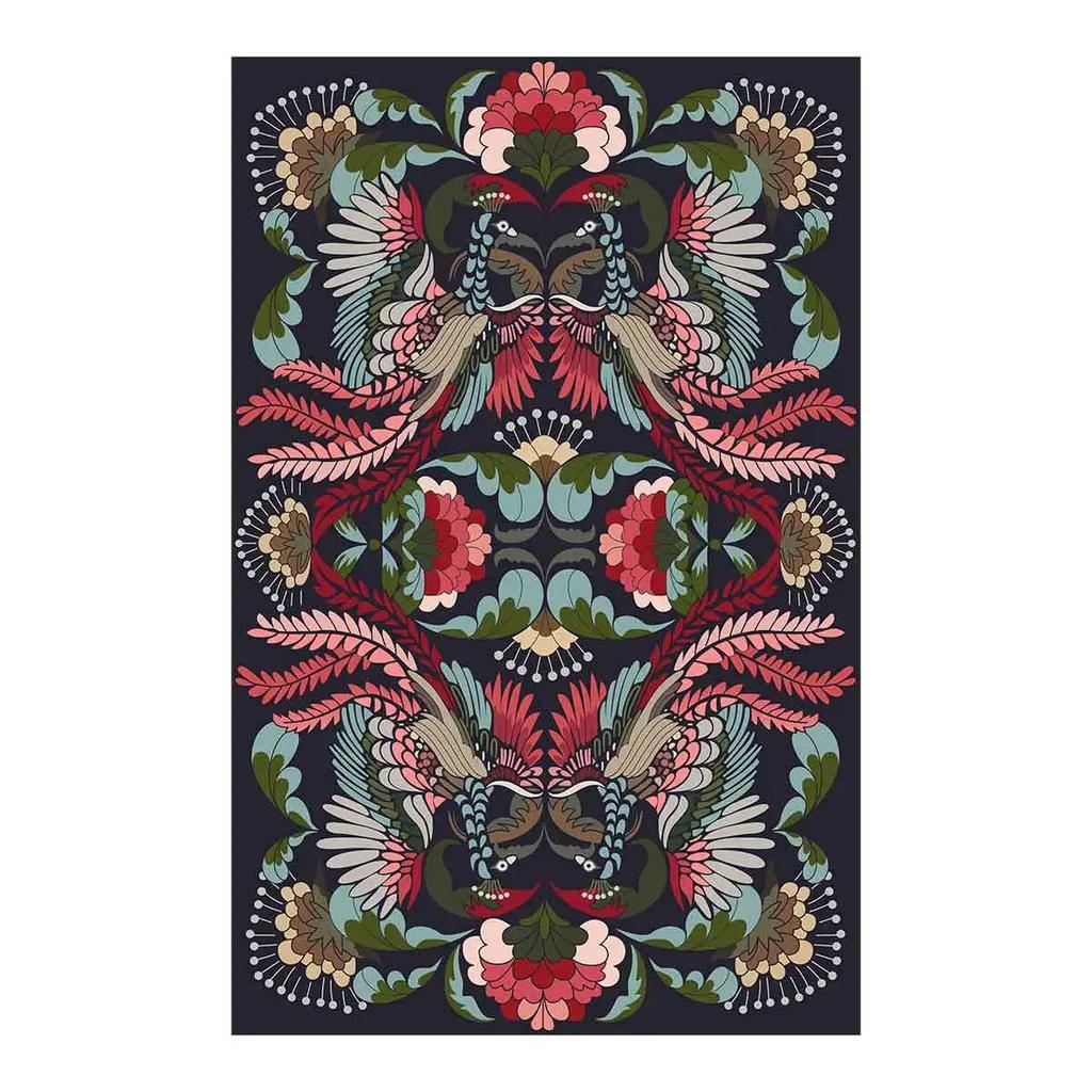 French Vintage Floral Pattern Carpet Light Luxury Rugs for Bedroom Home Non-slip Floor Mat Large Area Living Room Washable Rug