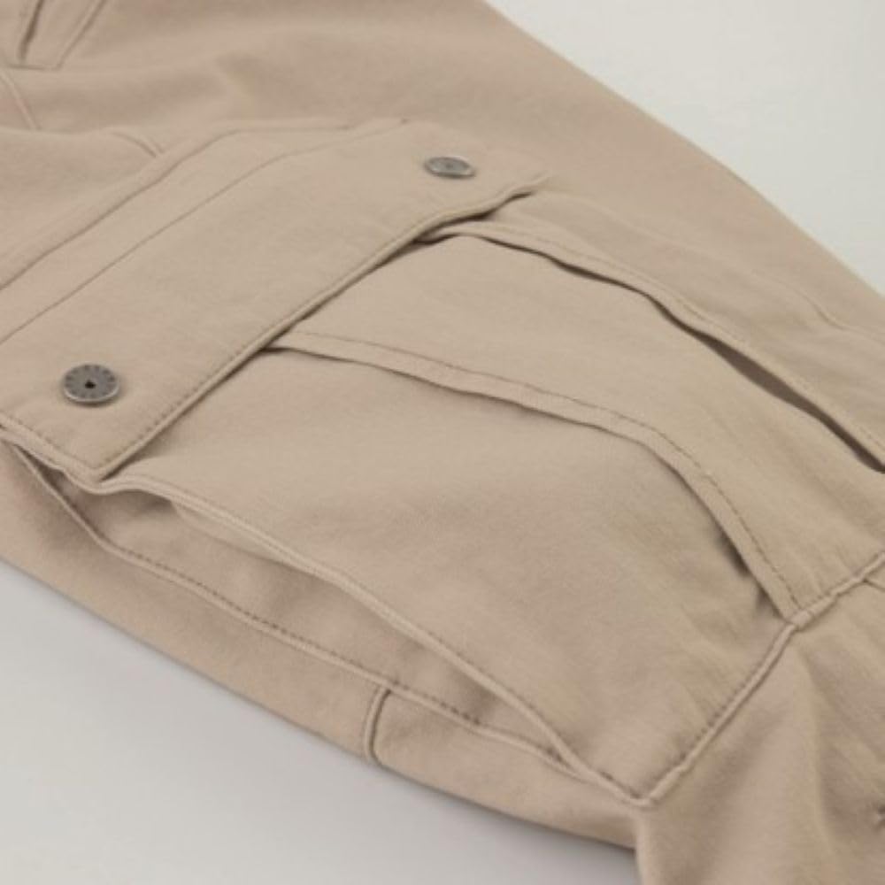 XEBEC Stretch Cargo Pants for Workplace Army Size 2843 62 2-Way Wear, Autumn/Winter, Green, 4L,