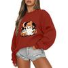 Women's Casual Fashion Round Neck Long Sleeve Halloween Printed Sweatshirt