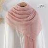 Sciarpa da donna in cotone lino seta - Per tutte le stagioni, colore unito, versatile foulard per testa e parasole