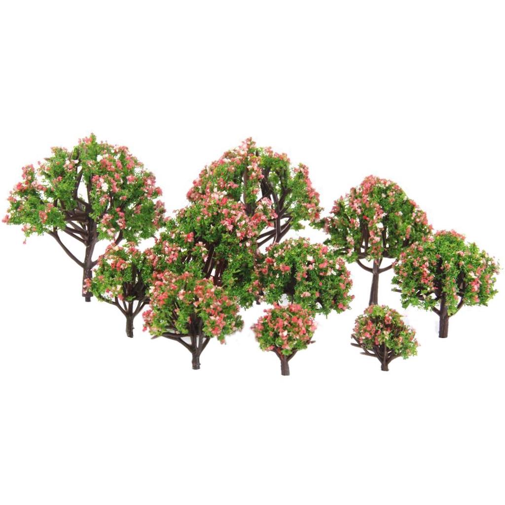 5x Kunststoff Modell Bäume Eisenbahn Zug Park Landschafft Bonsai Deko DIY 15cm