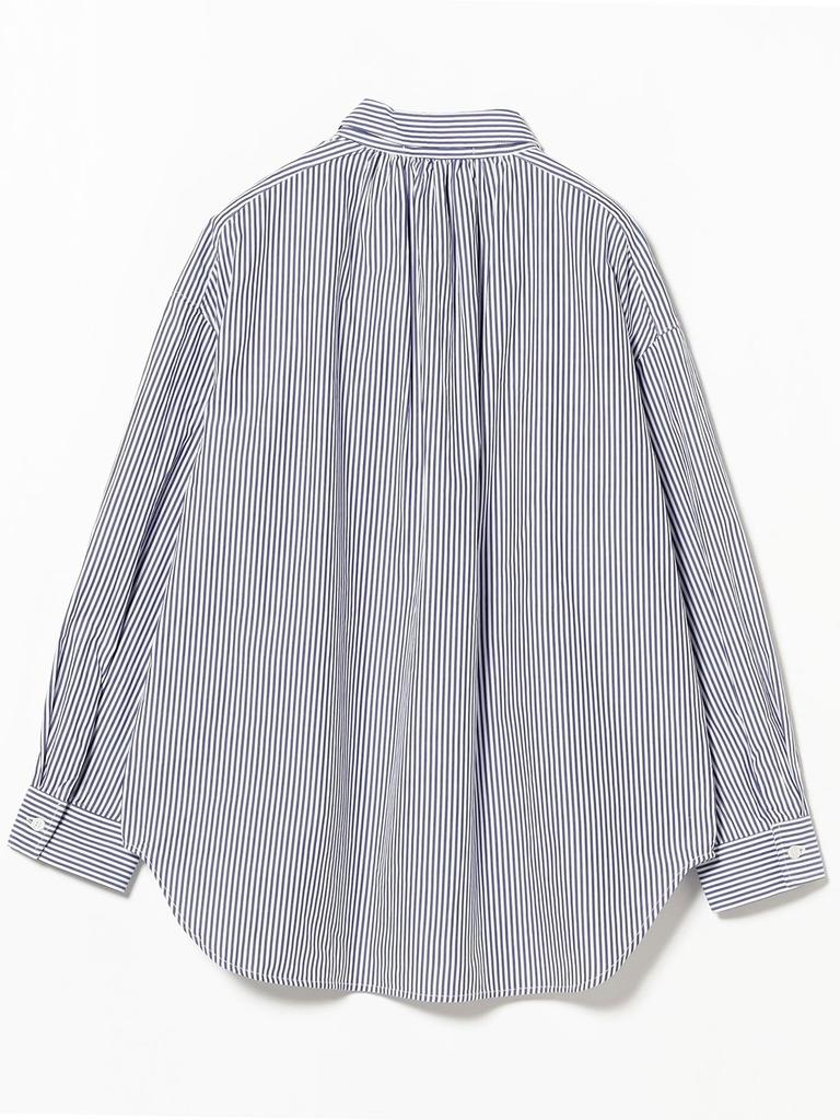 B:MING LIFE STORE by BEAMS Oversized Shirt, Women's, Navy Stripe, One Size