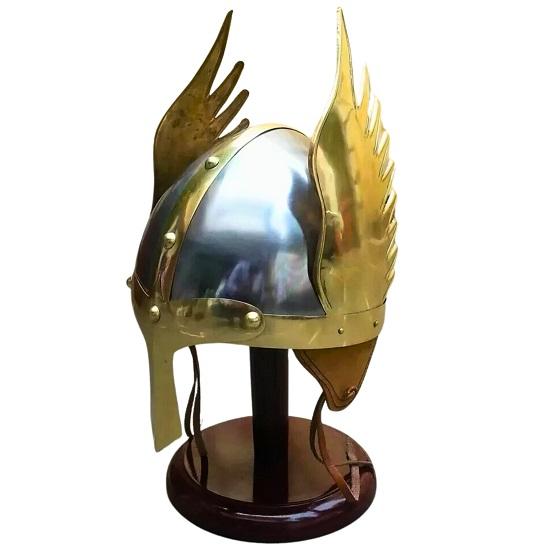 Medieval Knight Viking Helmet Armor Winged Norman Helm Fully Wearable with Line
