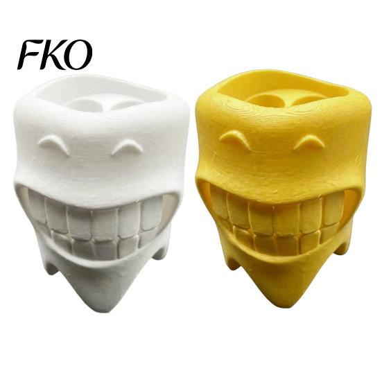 Bathroom Accessory 3D Printed Toothbrush Holder, Artistic Tooth Model Stable Base Minimalist Holder Smiling Stand, Desktop Display Stand for