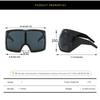 Vintage Luxury Brand Designer Oversized Sunglasses Women For Men Trendy Punk Big Frame Sun Glasses Sport Goggle