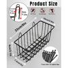 6 Pack Wire Basket, Hanging Wall Basket for Grid Wall Panels, Metal Hanging Baskets for Organizing, Black Wire Baskets for Wall Storage, Home Decor,