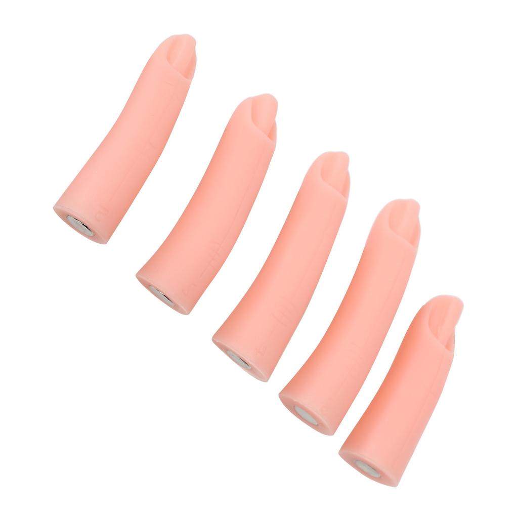 5pcs Nail Art Practice Fake Finger Professional DIY Soft Silicone Training Finger Model with Magnet