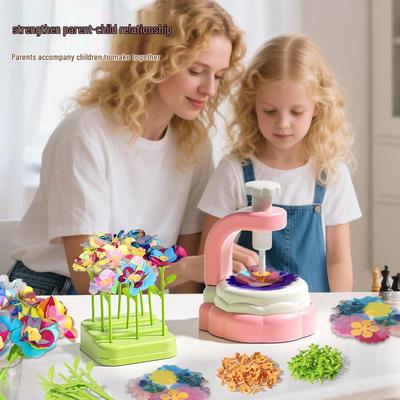 Handmade DIY Flower Bouquet Fabric Embossing Toy for Kids' Educational Art Projects