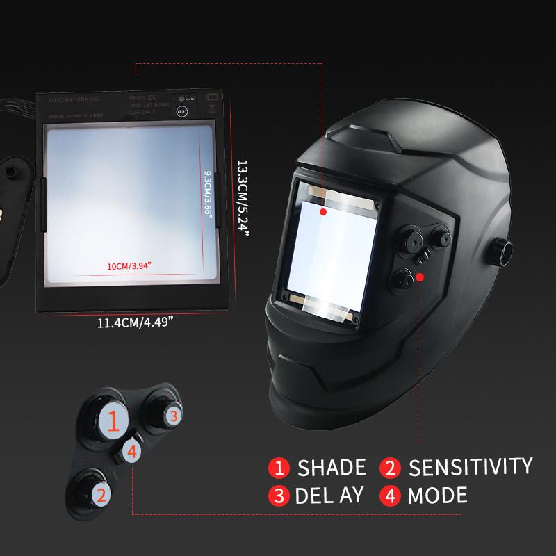 Out Control Large View Multi-function Welding Mask DIN5-DIN13 Solar Auto Darkening Welding Helmet