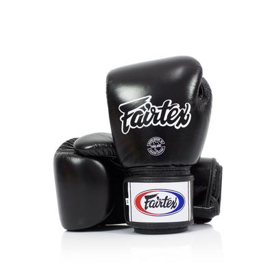 Fairtex Genuine Leather Boxing Gloves BGV1 Breathable Black 14oz