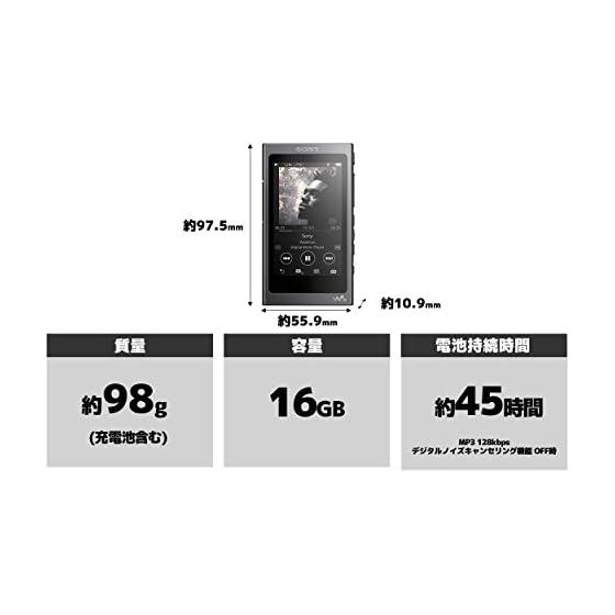 Sony Walkman Serie A 16 GB NW-A35: Bluetooth/microSD/Alta Risoluzione Compatibile Nero Carbone NW-A35 B