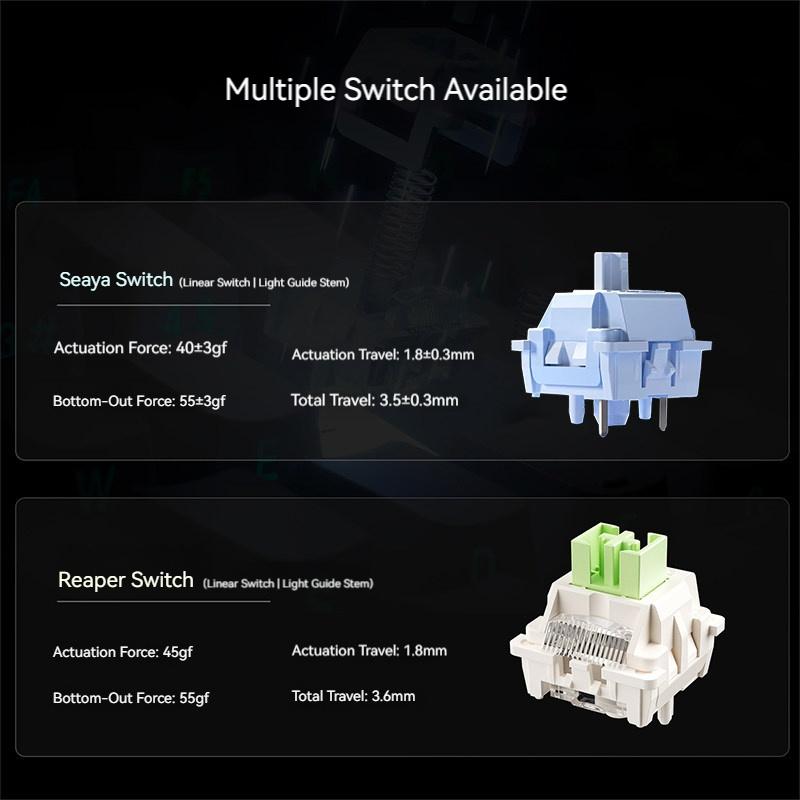 Aula F75 Max/F75 Mechanical Keyboard Custom 75% Layout RGB Backlight Wireless Bluetooth Gaming Keyboard With Screen And Knob