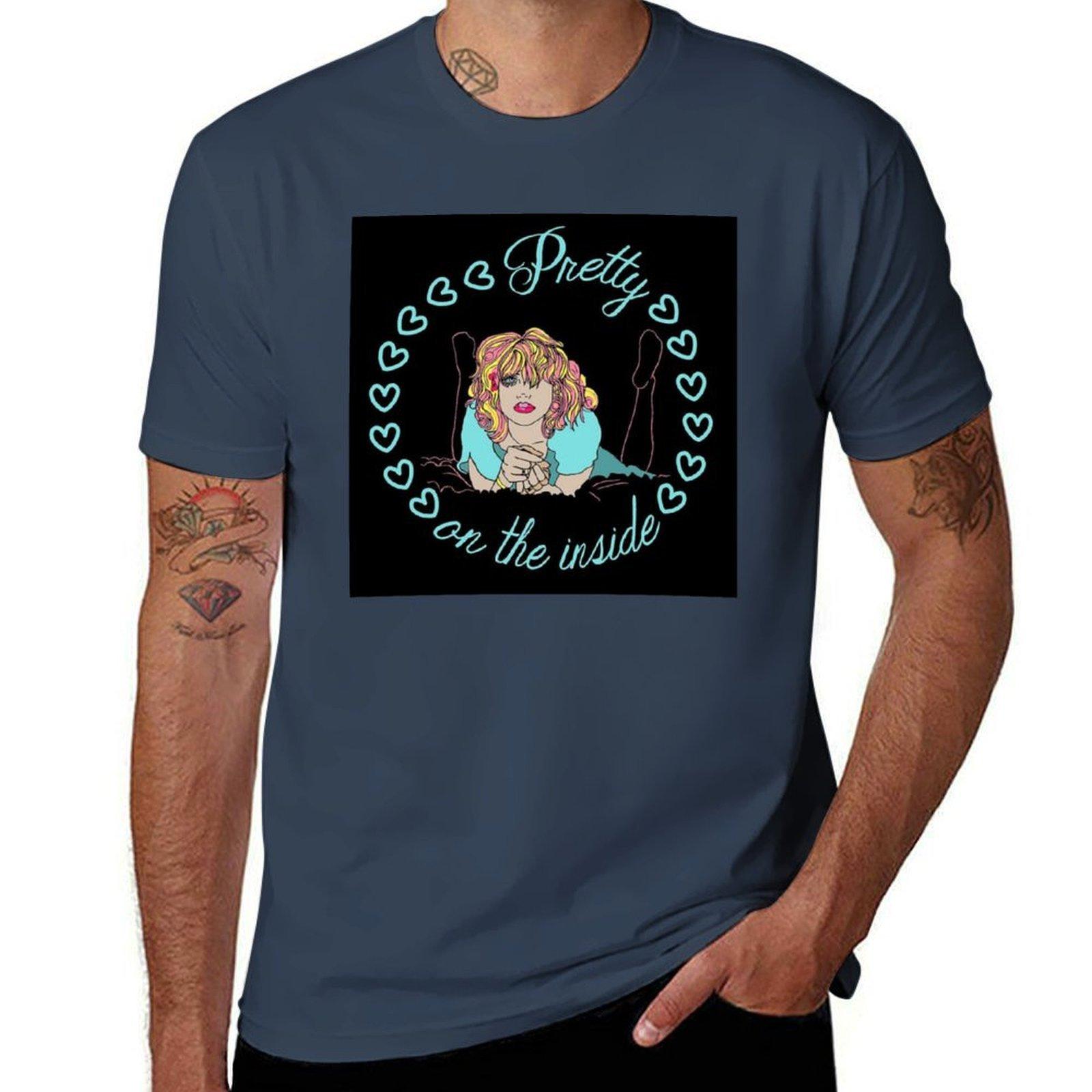 Pretty On The Inside Tshirt Christmas Casual Tee Shirt S