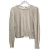 MIUMIU 21 Year Old MML495 1ZJF Beige Virgin Wool X Cashmere Back Open Ribbon Knit Pullover Tops 40 beigeUsed