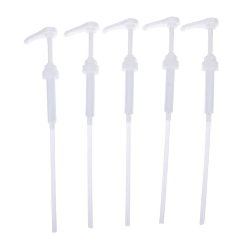 5X Syrup Pump Coffee Syrup Pump Dispenser Syrup Pump Press Action Pump Head For Coffee Syrups For Juice Bottle Dispenser белый