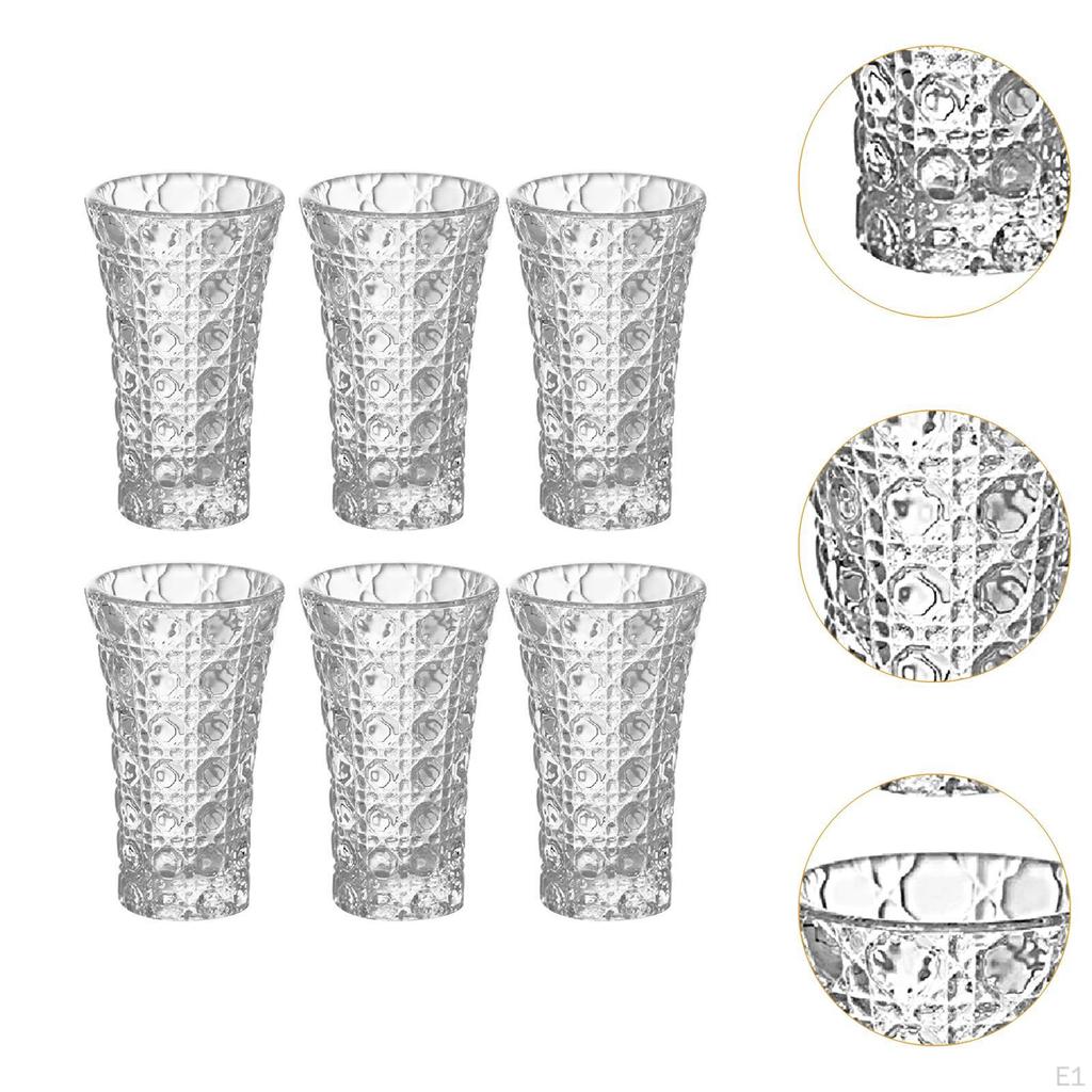 6x Stemless Wine Glasses Clear Glassware Elegant Creative Beverage Cup Drinking for Bar