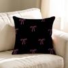 Cute Pink Black Full Screen Bow Dot Cushion Cover Decorative Pillow Sofa Home Decor Case Pillow Cases