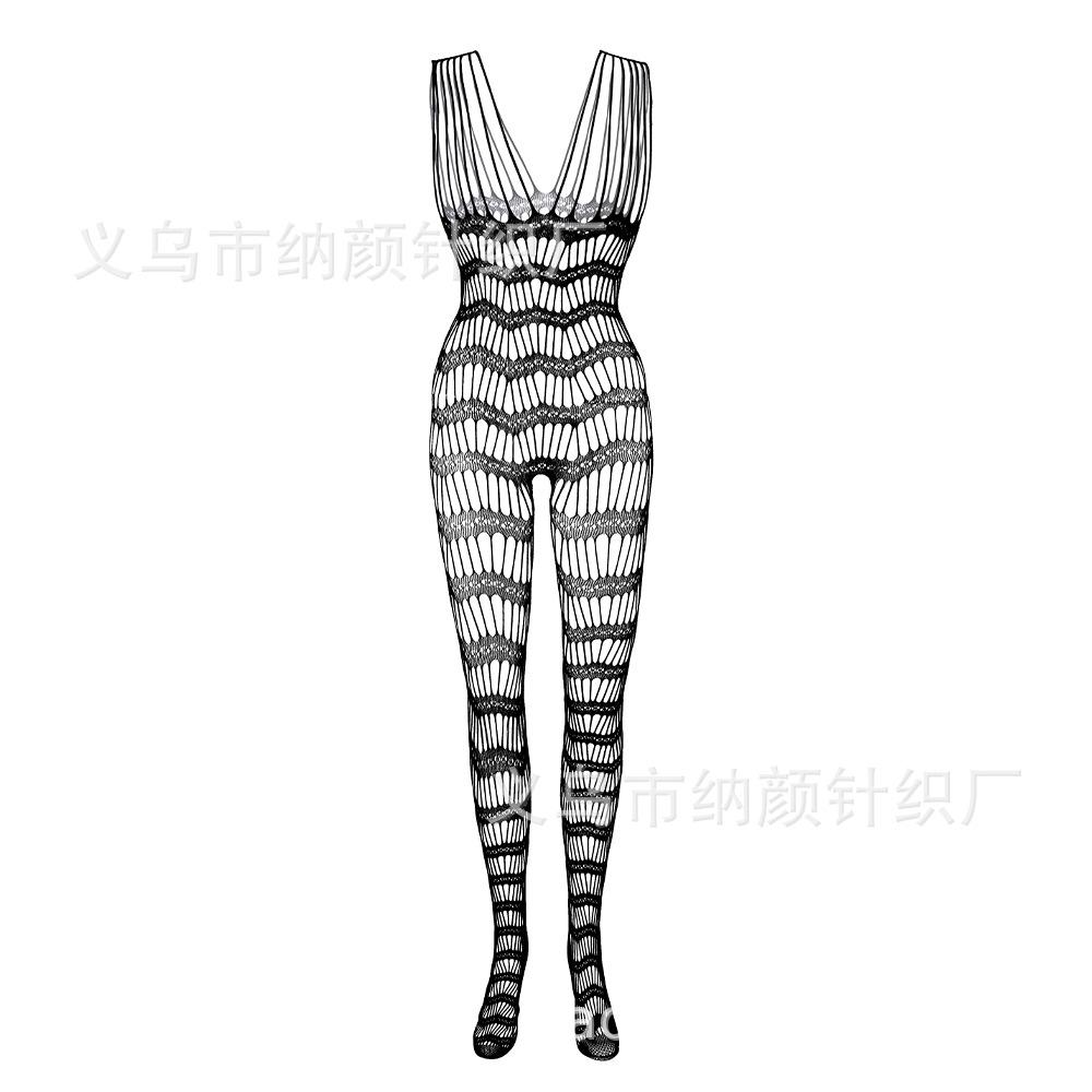 Female Sexy One-piece Netwear, Suspenders, Mesh, Full Body Stockings, Mesh Socks, Erotic Underwear