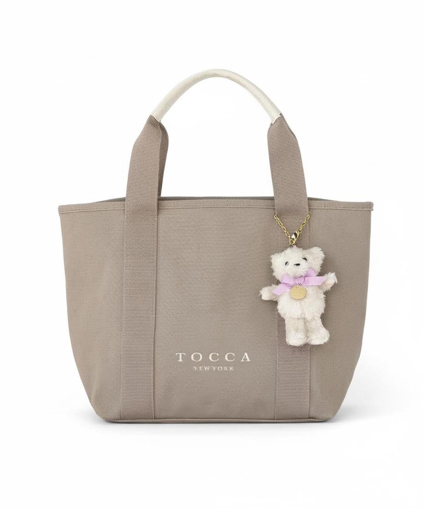 TOCCA AMICO CANVAS TOTE (Beige) with Plush Charm