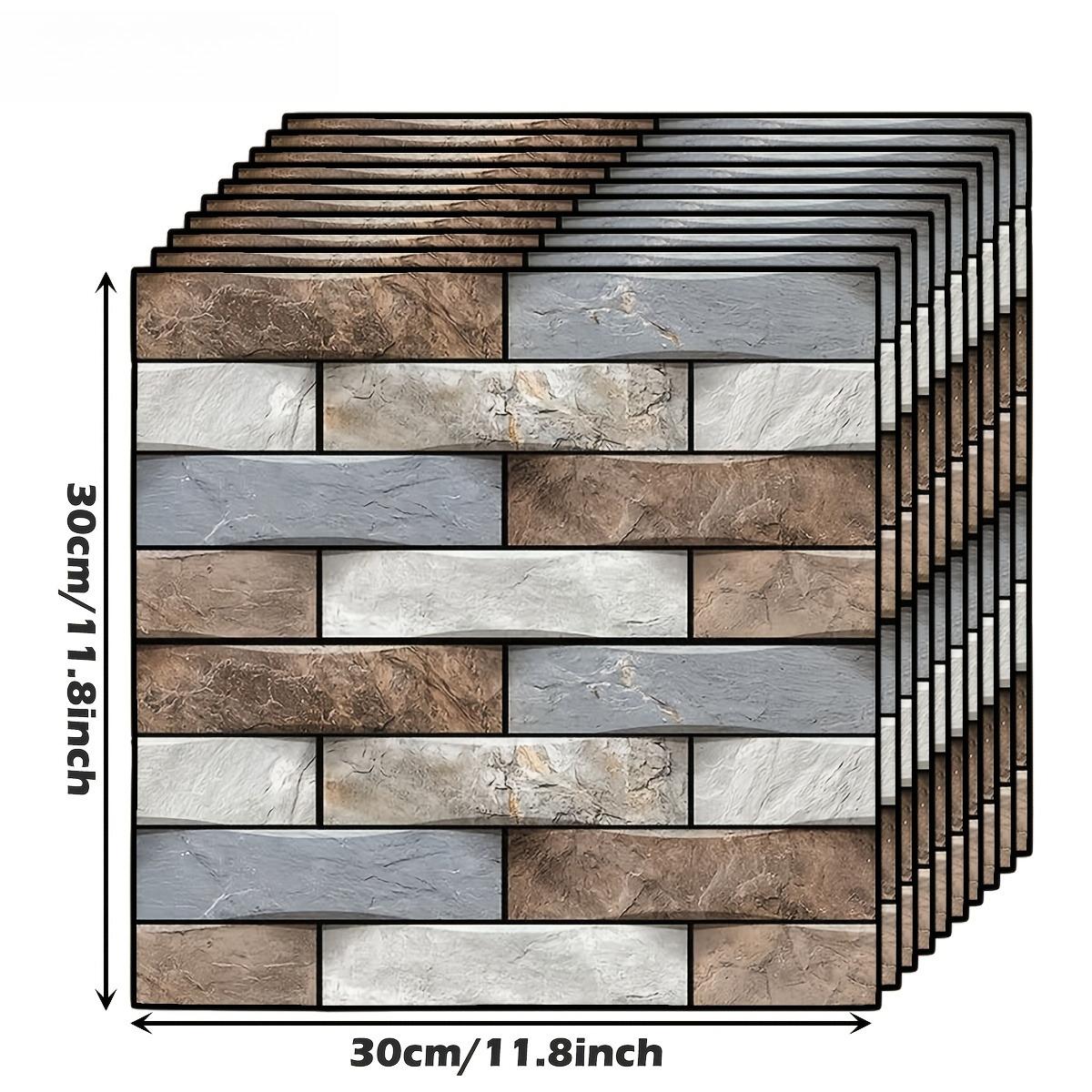 

3D Наклейка на кирпичную стену-Водонепроницаемая Рождественская наклейка на плитку Ремонт дома Ванная комната Кухня Гостиная Спальня Коридор Акцентные стены 5pcs