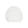 Li Ning Logo Print Fleece Lined Thermal Casual Sports Crew Neck Pullover Sweatshirt Winter Women's Ivory AWDRF42-1